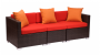 Commercial outdoor wicker sofa Aruba 